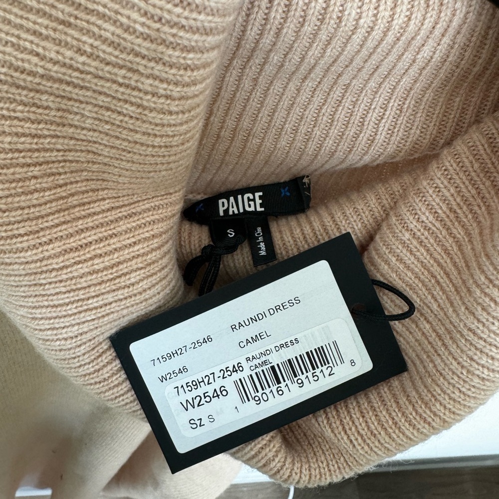 PAIGE Camel Knit Dress NWT - Picture 5 of 6